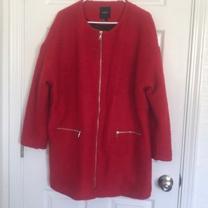 Red Mid-Length Jacket